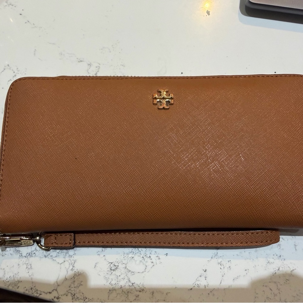 Tory Burch Brown Wristlet Wallet